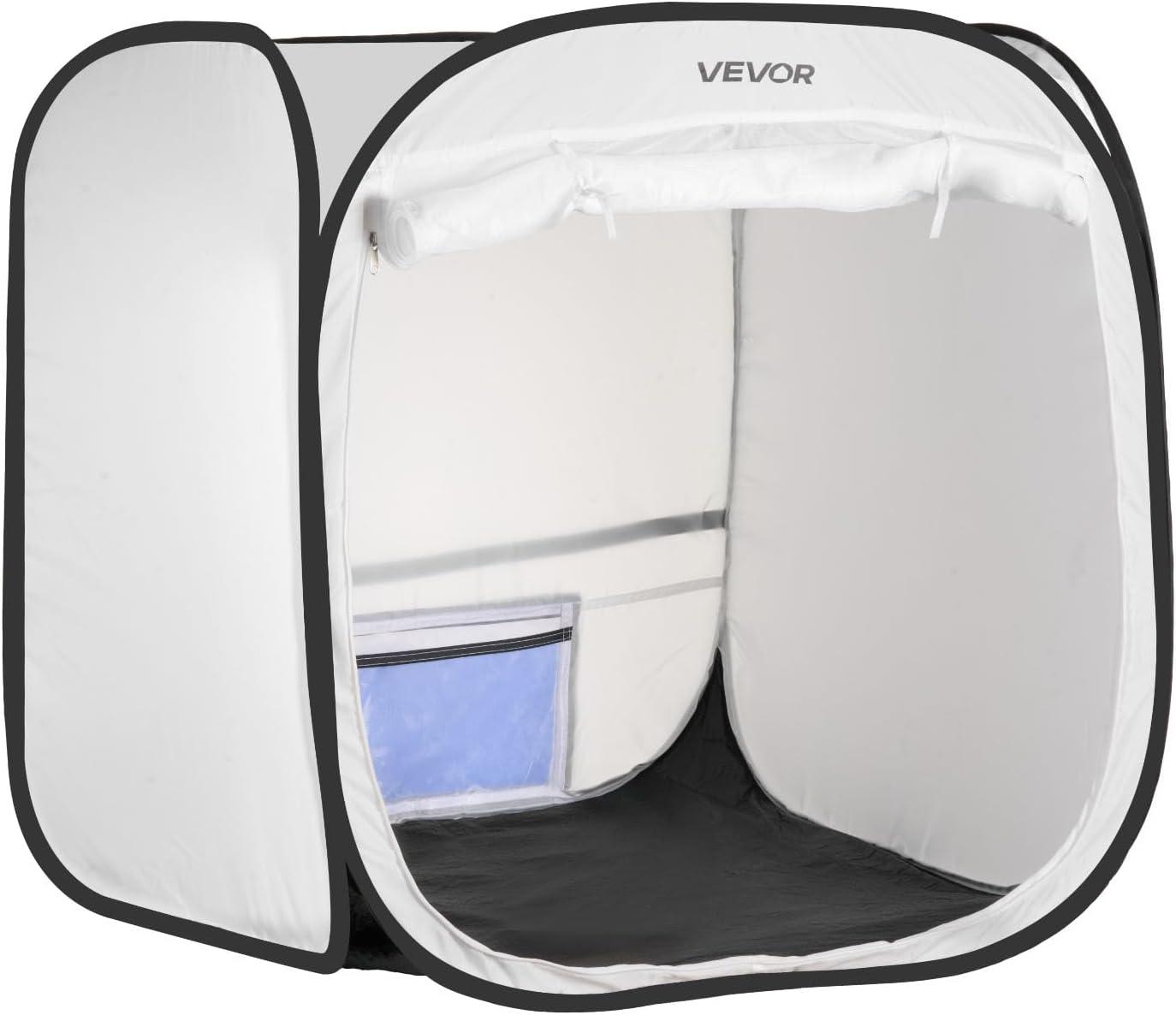 image:imageVEVOR Portable Paint Booth Larger Spray Paint Tent with Builtin Floor amp Mesh Screen amp Windproof Hooks Painting Tent Station for Furniture DIY Hobby Tool 75x52x52ft Spray Paint ShelterL30W30H30inch