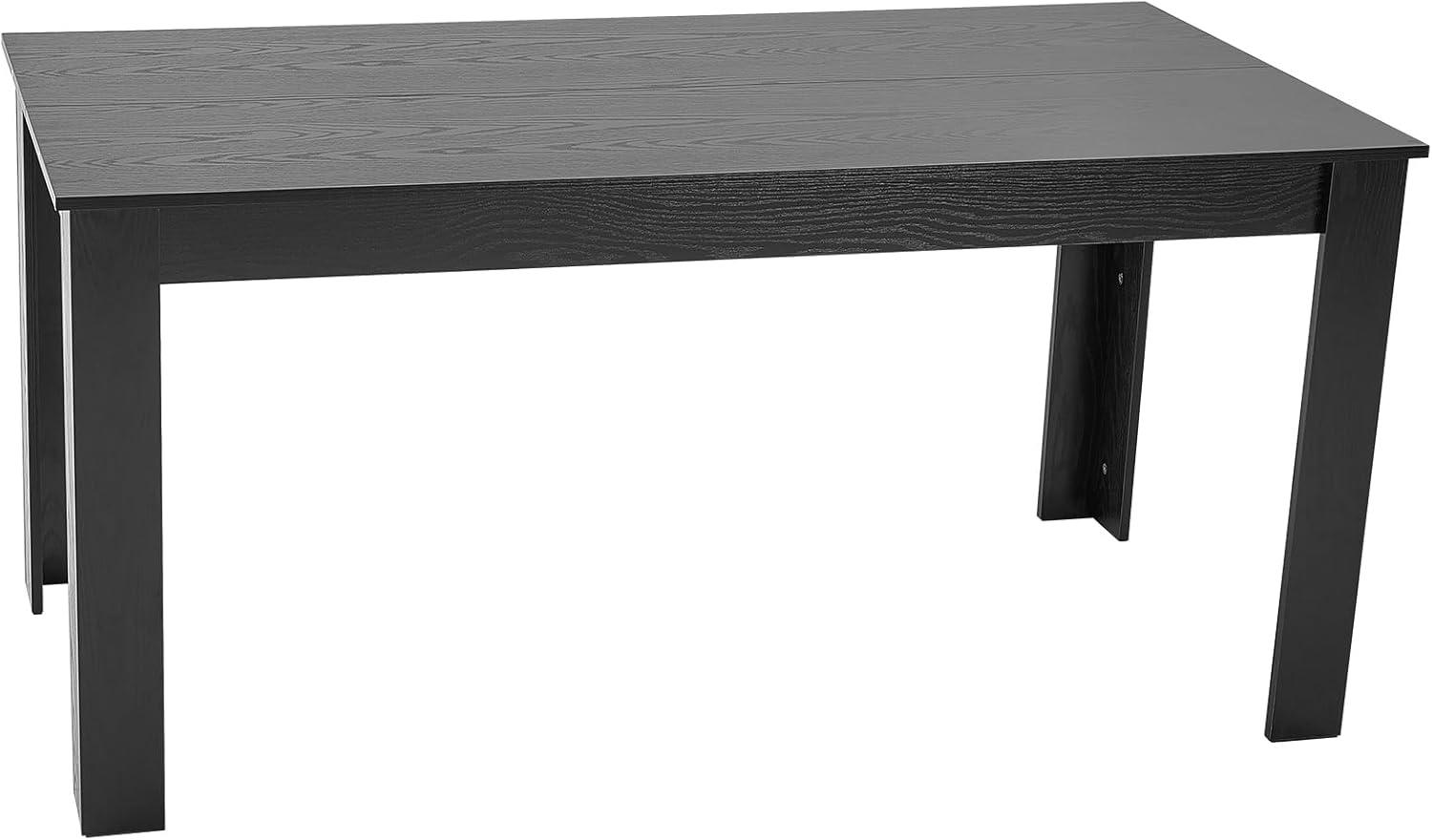 image:imageVEVOR Rectangle Dining Table 63 inch Length Large Wood Tables for 46 Person Modern Dinner Furniture Conference Desk Supporting for 330LBS for Home Kitchen Living Room BlackOnly Table