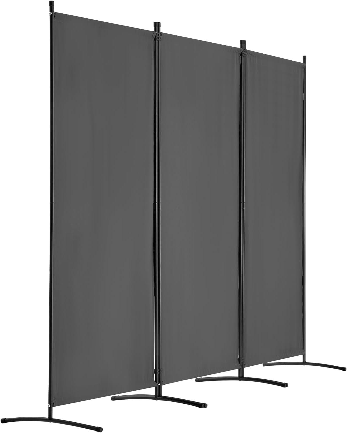 image:imageVEVOR Room Divider 4 Panel Room Divider 136 W Folding Privacy Screen and Portable Partition Divider for Room Separation Freestanding Room Partitions for Office Bedroom Study GreyGrey