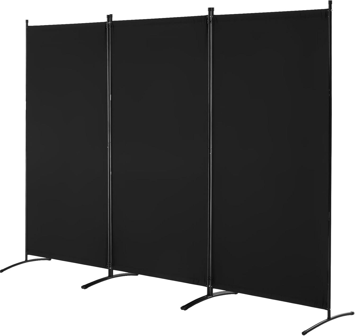 image:imageVEVOR Room Divider 4 Panel Room Divider 136 W Folding Privacy Screen and Portable Partition Divider for Room Separation Freestanding Room Partitions for Office Bedroom Study GreyBlack