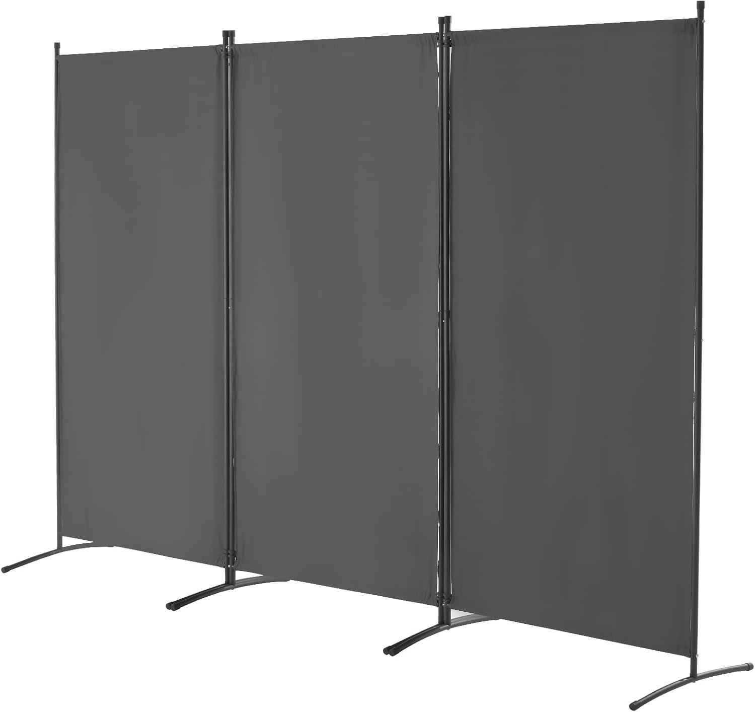 image:imageVEVOR Room Divider 4 Panel Room Divider 136 W Folding Privacy Screen and Portable Partition Divider for Room Separation Freestanding Room Partitions for Office Bedroom Study GreyGrey