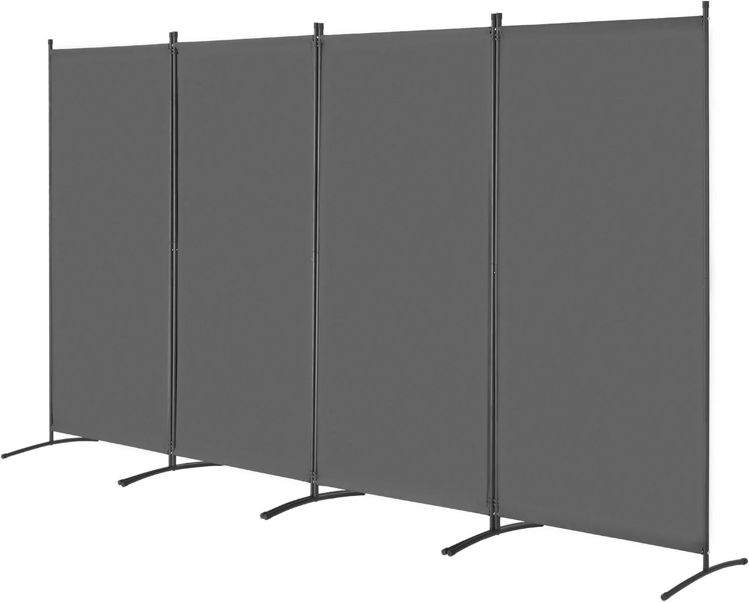 image:imageVEVOR Room Divider 4 Panel Room Divider 136 W Folding Privacy Screen and Portable Partition Divider for Room Separation Freestanding Room Partitions for Office Bedroom Study GreyGrey