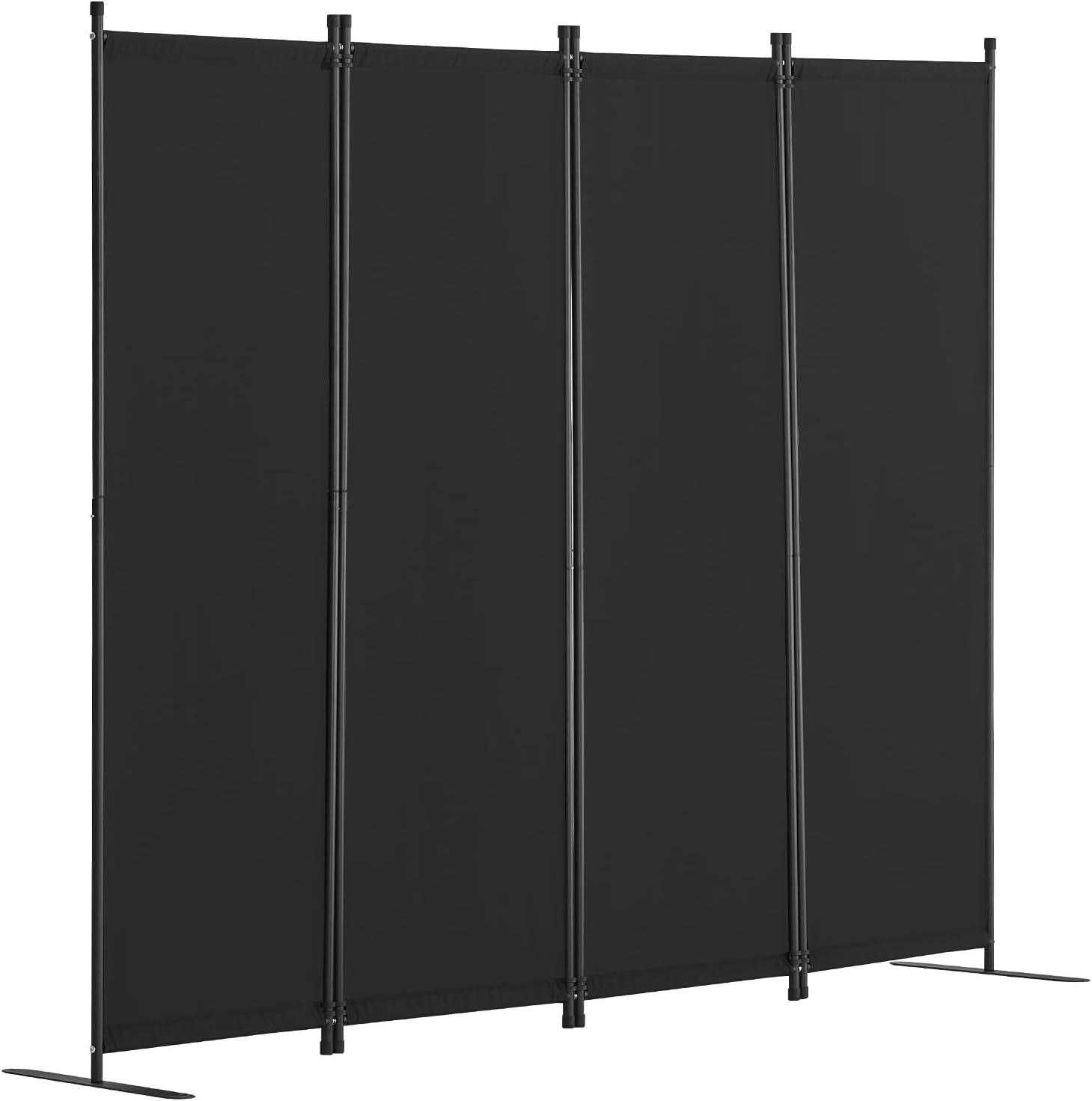 image:imageVEVOR Room Divider 4 Panel Room Dividers and Folding Privacy Screens Fabric Partition Room Dividers for Office Bedroom Dining Room Study Freestanding GreyBlack