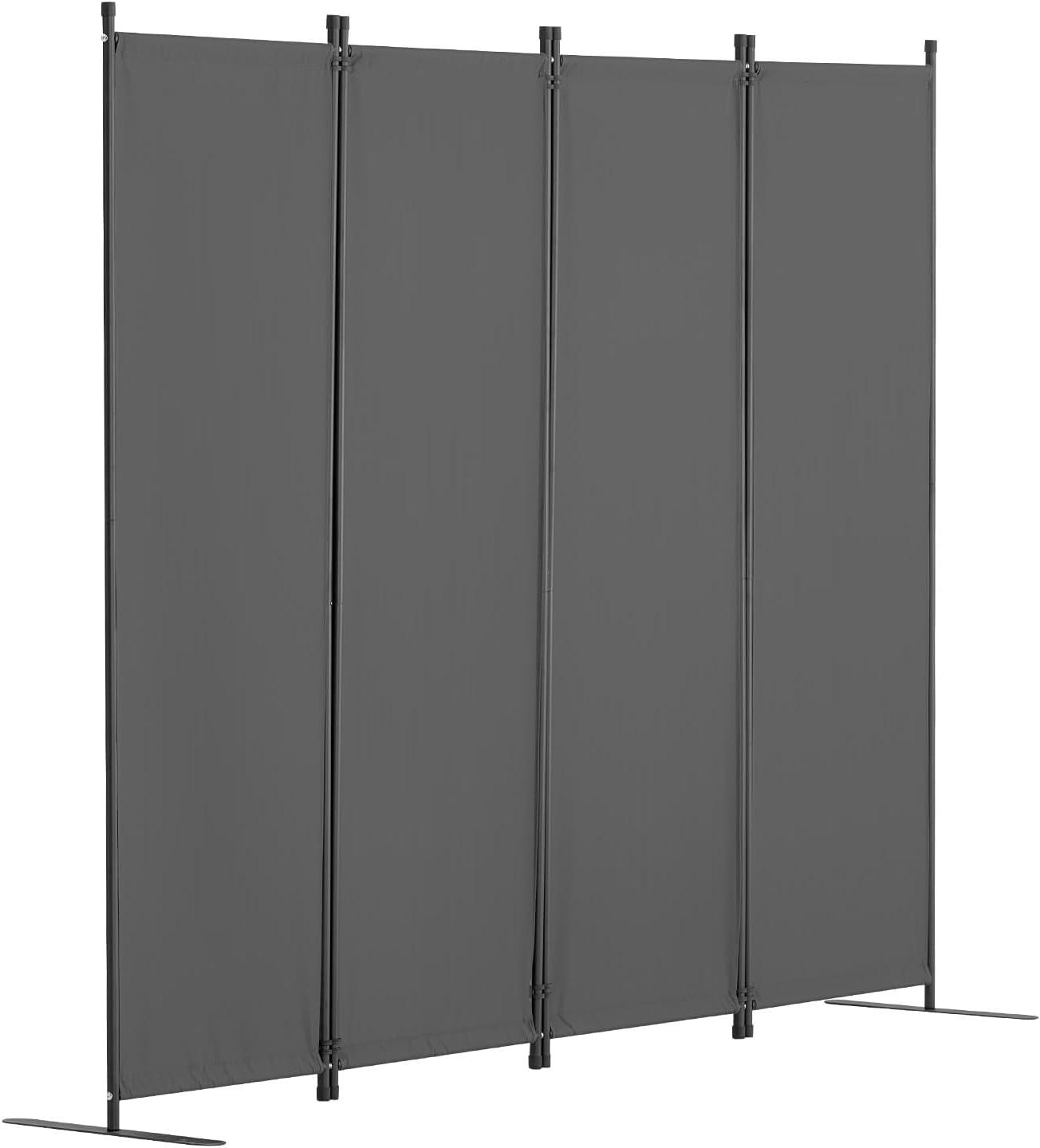 image:imageVEVOR Room Divider 4 Panel Room Dividers and Folding Privacy Screens Fabric Partition Room Dividers for Office Bedroom Dining Room Study Freestanding GreyGrey