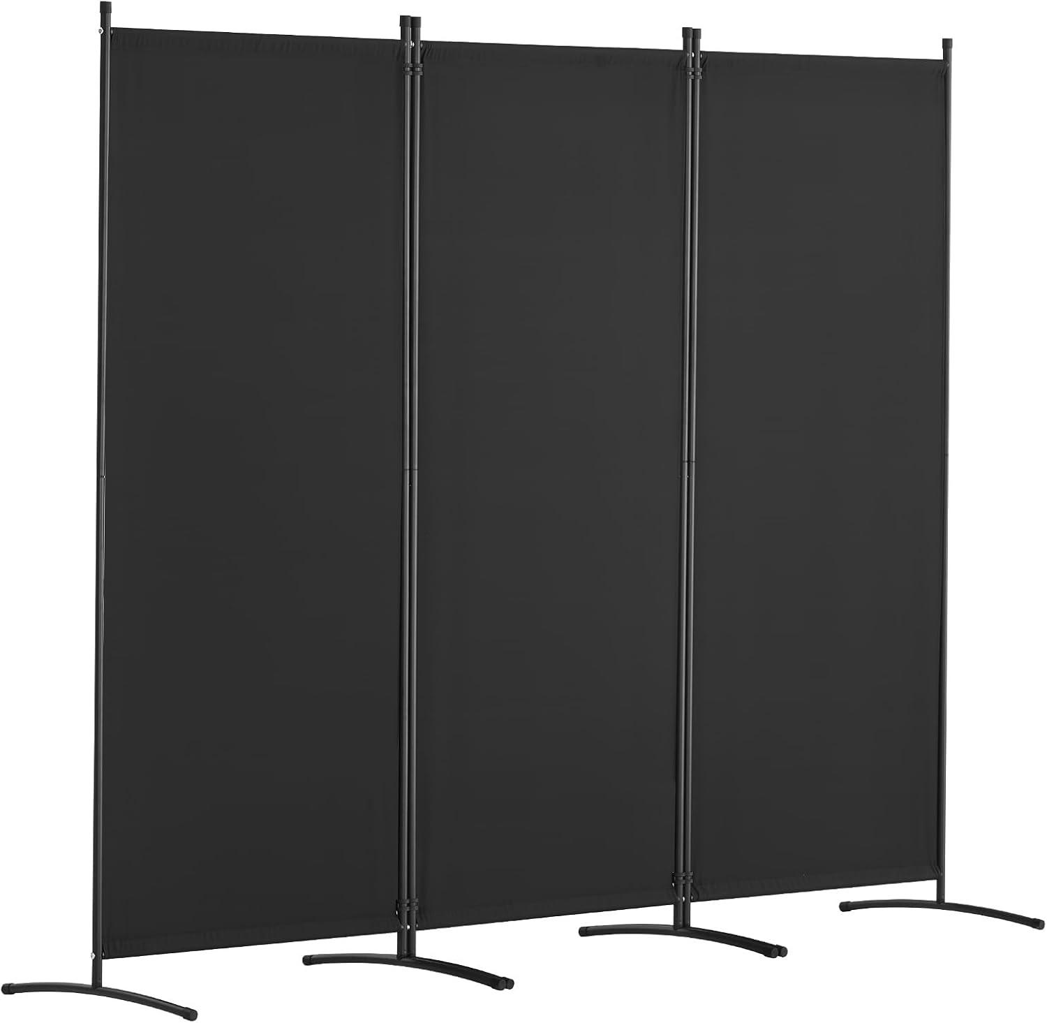 image:imageVEVOR Room Divider 4 Panel Room Dividers and Folding Privacy Screens Fabric Partition Room Dividers for Office Bedroom Dining Room Study Freestanding GreyBlack