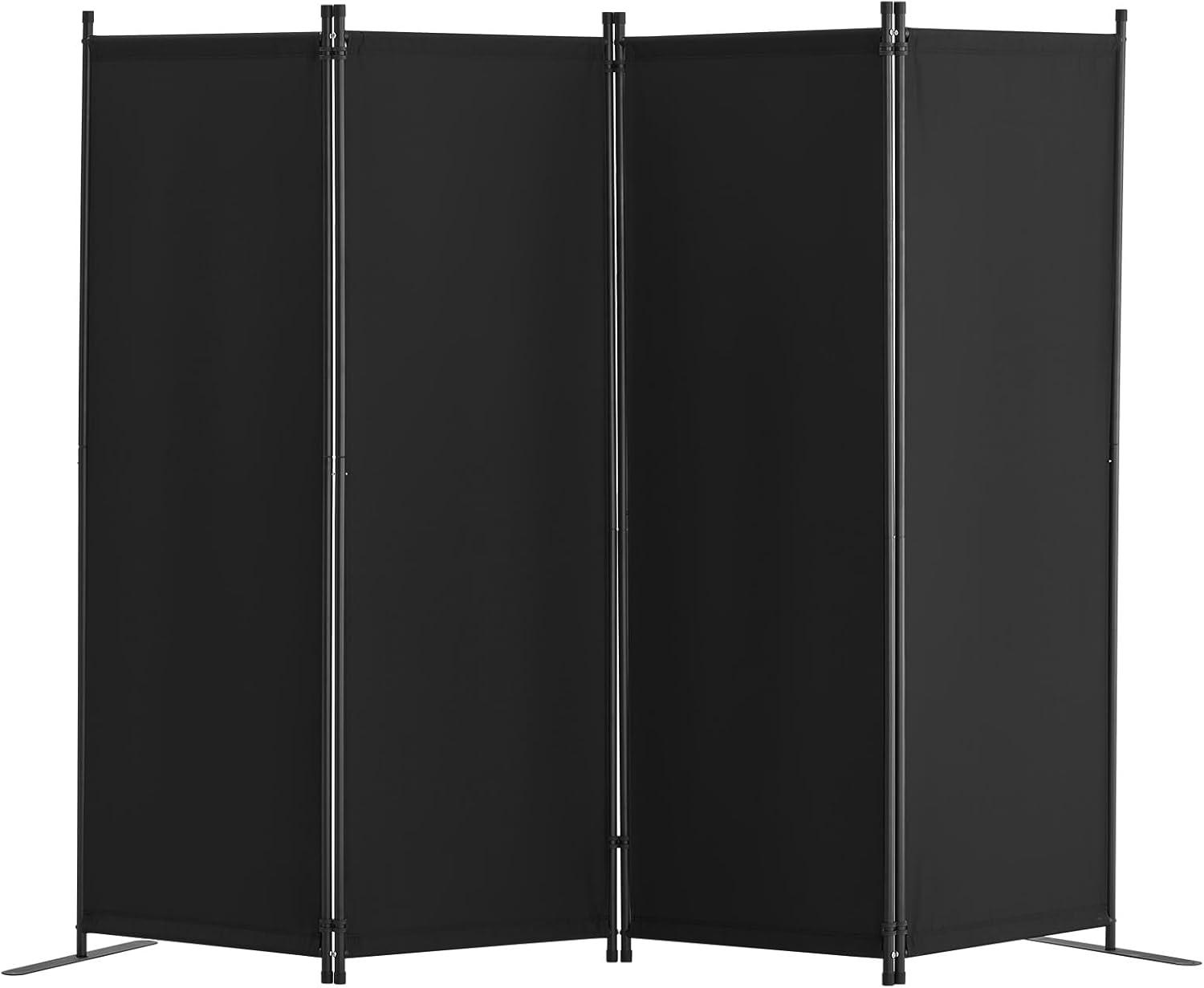 image:imageVEVOR Room Divider 4 Panel Room Dividers and Folding Privacy Screens Fabric Partition Room Dividers for Office Bedroom Dining Room Study Freestanding GreyBlack