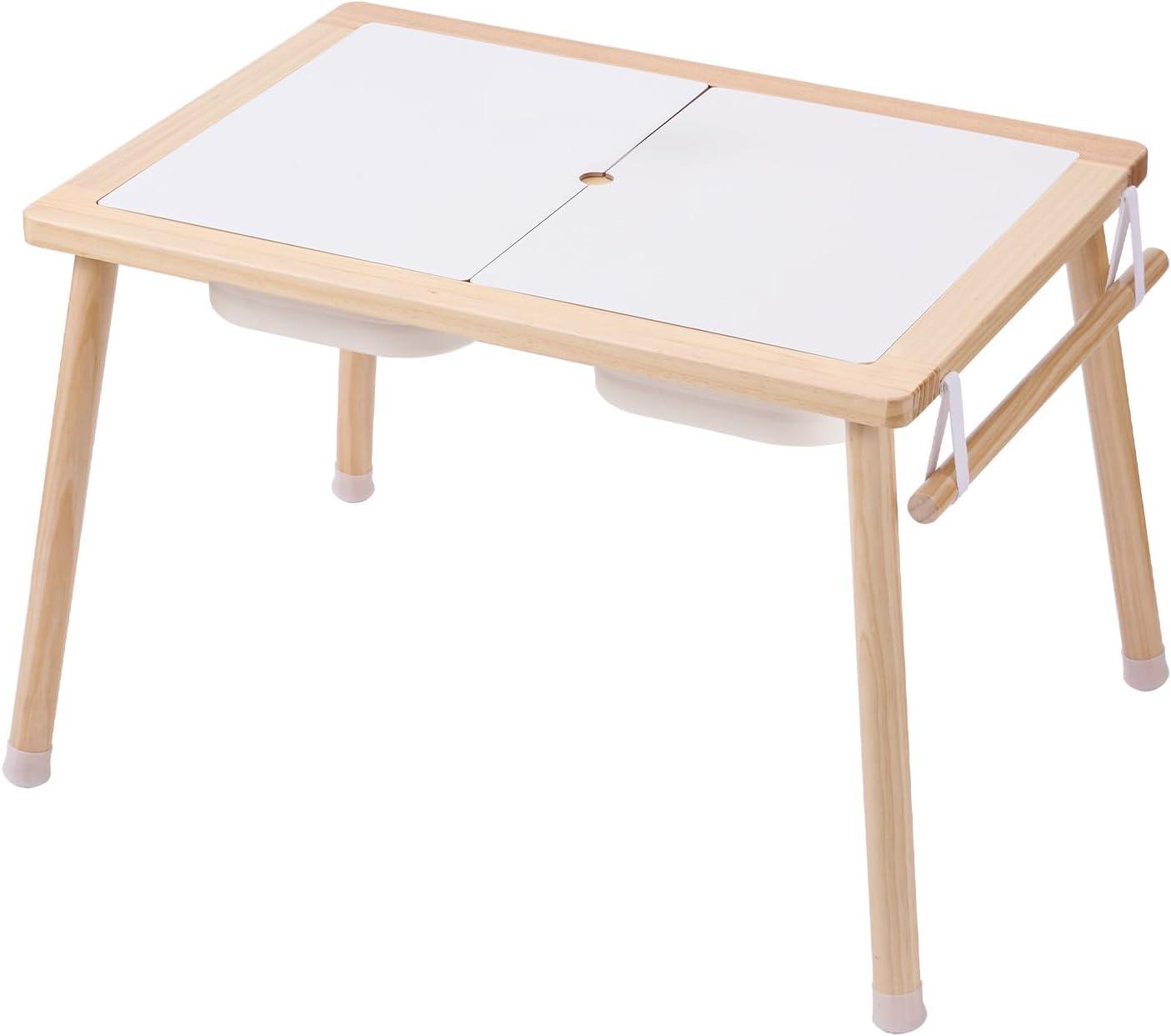 image:imageVEVOR Sensory Table and Chairs Set Toddlers Activity Table with 2 Stools 2 Storage Bins amp Paper Roll Holder IndoorOutdoor Play Sand and Water Table Wooden Kids Sensory Table Gift for Boys GirlsPaper Roll Holder