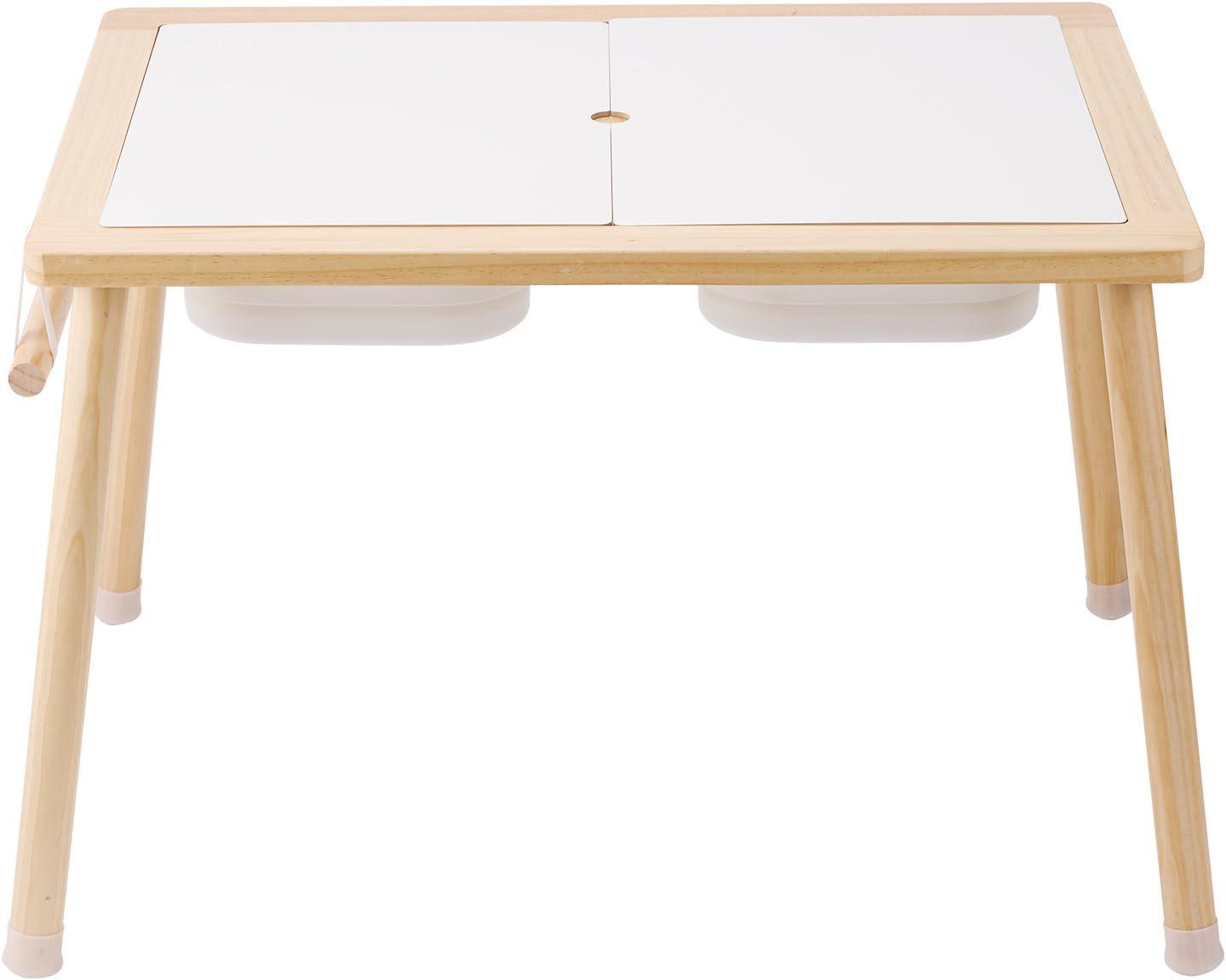image:imageVEVOR Sensory Table and Chairs Set Toddlers Activity Table with 2 Stools 2 Storage Bins amp Paper Roll Holder IndoorOutdoor Play Sand and Water Table Wooden Kids Sensory Table Gift for Boys GirlsPaper Roll Holder