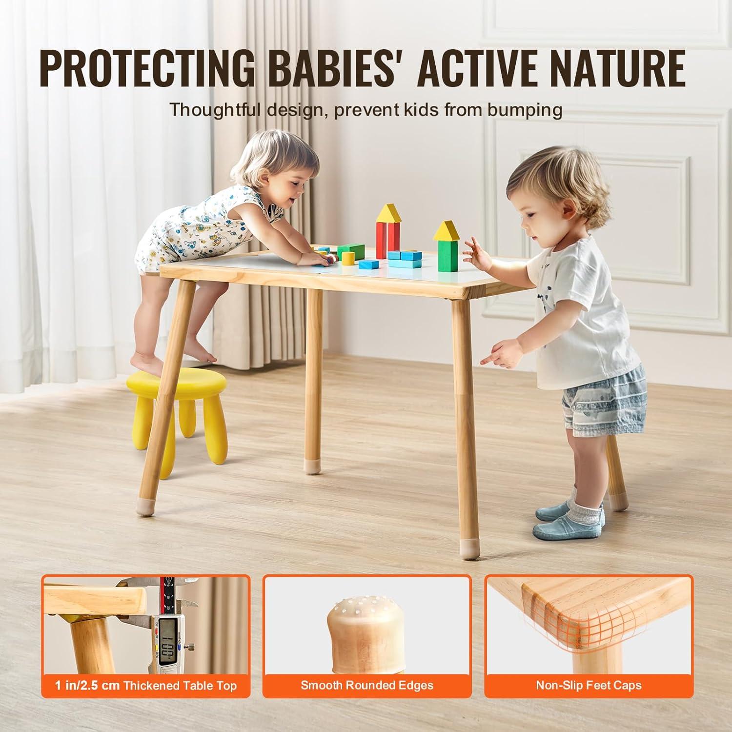 image:imageVEVOR Sensory Table for Toddlers Kids Activity Table with DoubleSided Tabletop amp NonSlip Feet IndoorOutdoor Play Activity Table Wooden Sensory Table for Drawing Studying Ideal Gift for Boy Girl