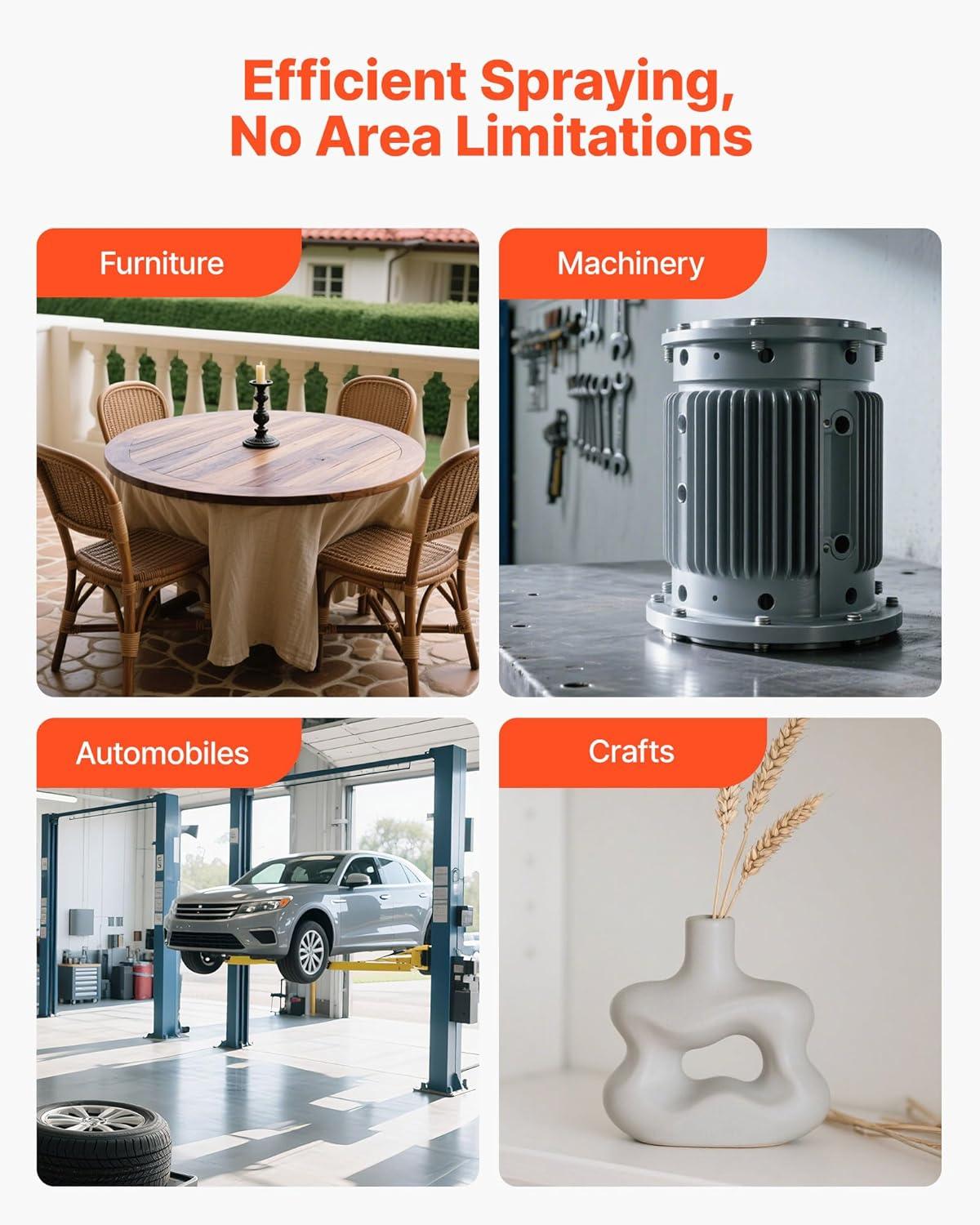 image:imageVEVOR Siphon Feed Spray Gun High Atomization Air Paint Spray Gun 1000cc Automotive Paint Sprayer with 18 mm Nozzle Adjustable Flow Rate amp Air Volume for Car Furniture Wall House PaintingHVLP 131417mm