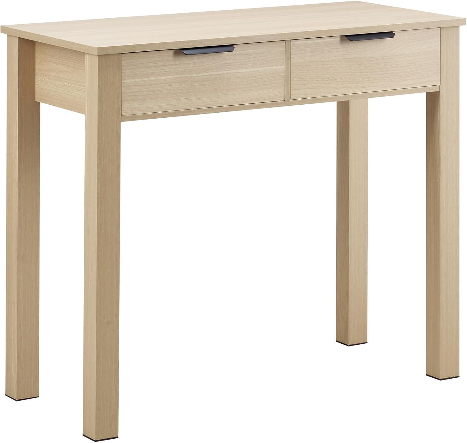 image:imageVEVOR Small Desk with Drawers Kids Desk for Bedroom Wooden Simple Study Table for Drawing Reading Writing Rectangle MDF Furniture Study Storage Table for Home Office White Wood3425d X 1555w X 2957h