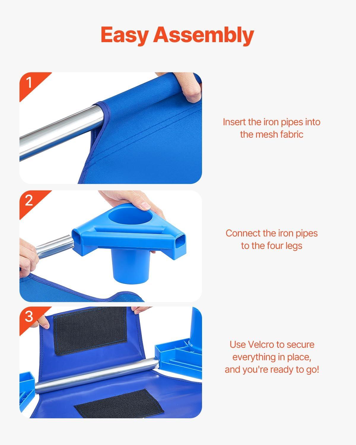 image:imageVEVOR Stackable Kiddie Cot 6 Pack Portable Toddler Nap Cots Standard Size 52 L x 23 W Daycare Cots for Kids Preschool Classroom Daycare Beds for Sleeping Resting Naptime Blue40 L X 23 W 6pcs