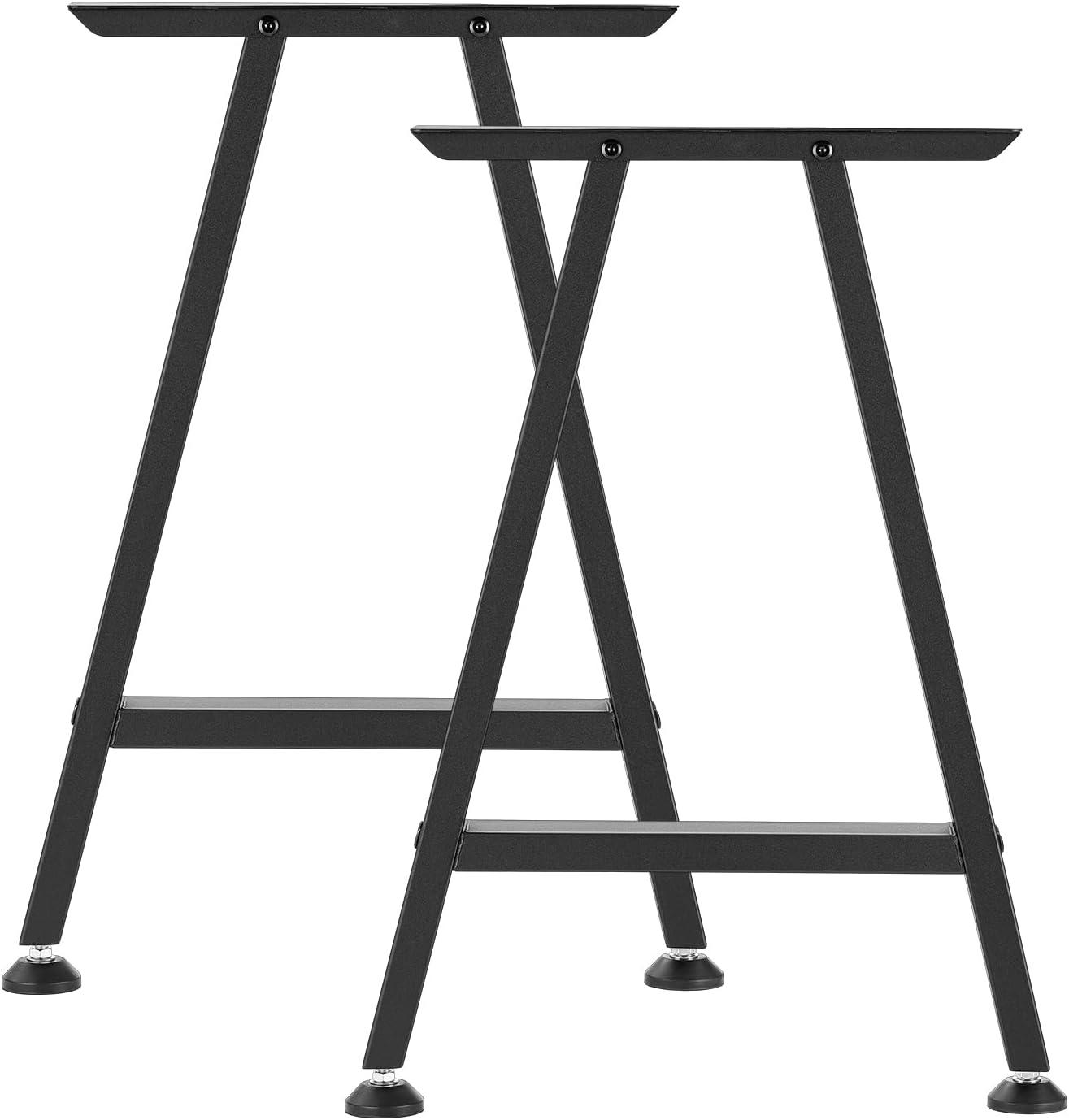 image:imageVEVOR Table Legs 291 H x 217 W Trapezoid Steel Furniture Legs Modular Design Easy Assembly 2204 lbs Max Load Heavy Duty Ideal for Home Office Desk Coffee Dinner Bar TablesSet of 2 Black