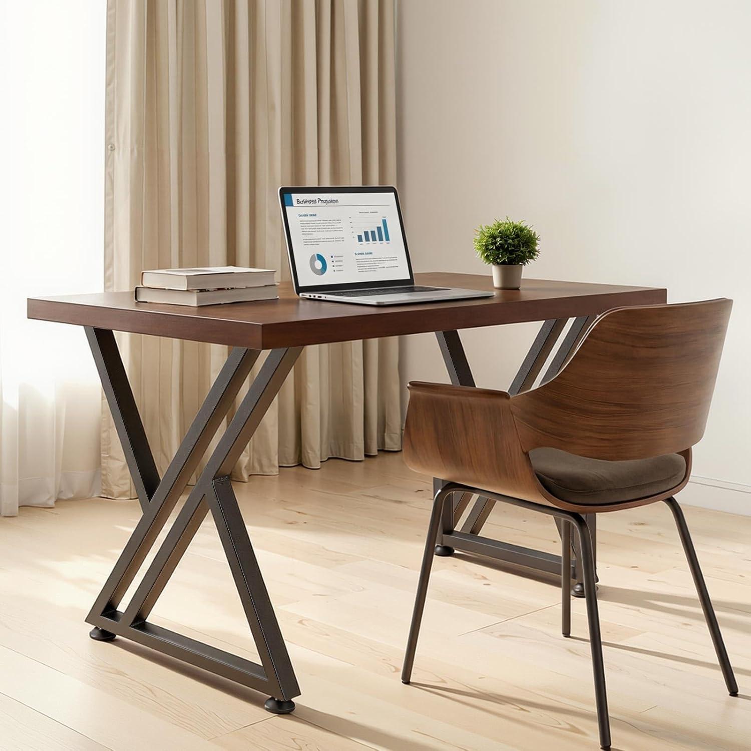 image:imageVEVOR Table Legs 291 H x 24 W Steel Furniture Legs 2204 lbs Max Load Heavy Duty Easy Installation Sturdy amp Stable for Home Office Desk DIY Coffee Dinner Bar Tables WorkbenchSet of 2 Black