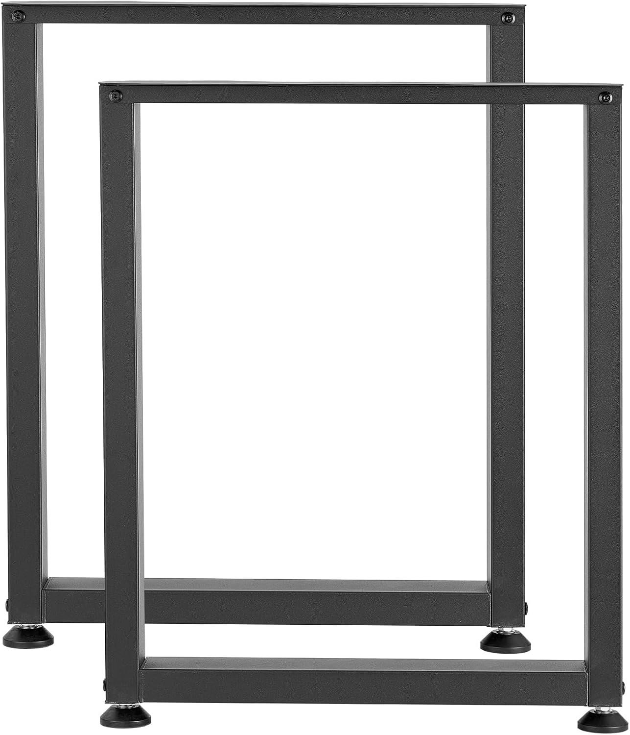 image:imageVEVOR Table Legs 295 H x 236 W Square Steel Furniture Legs Modular Design Easy Assembly 2204 lbs Max Load Heavy Duty for Home Office Desk Workbenches Dinner Bar Tables Set of 2 Black