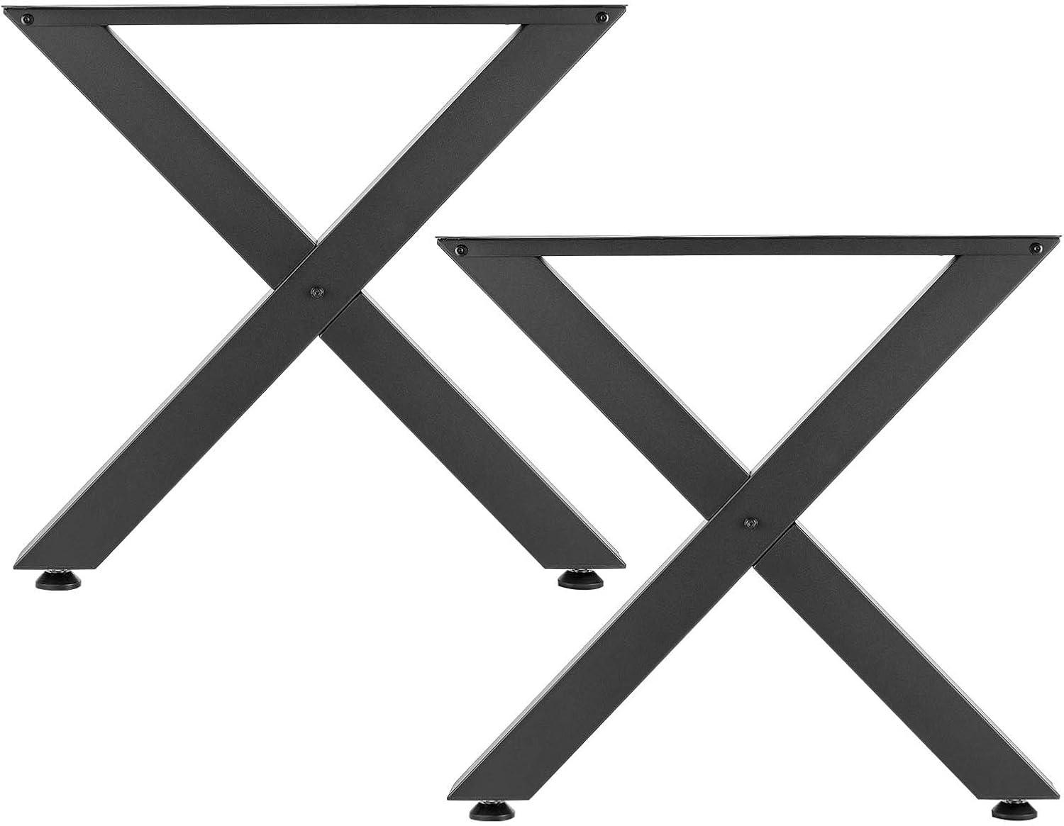 image:imageVEVOR Table Legs 295 H x 311 W Steel Furniture Legs Modular Design Easy Assembly 2204 lbs Max Load Heavy Duty for Home Office Desk Coffee Dinner Bar Tables Workbench2 PCS X Frame Black