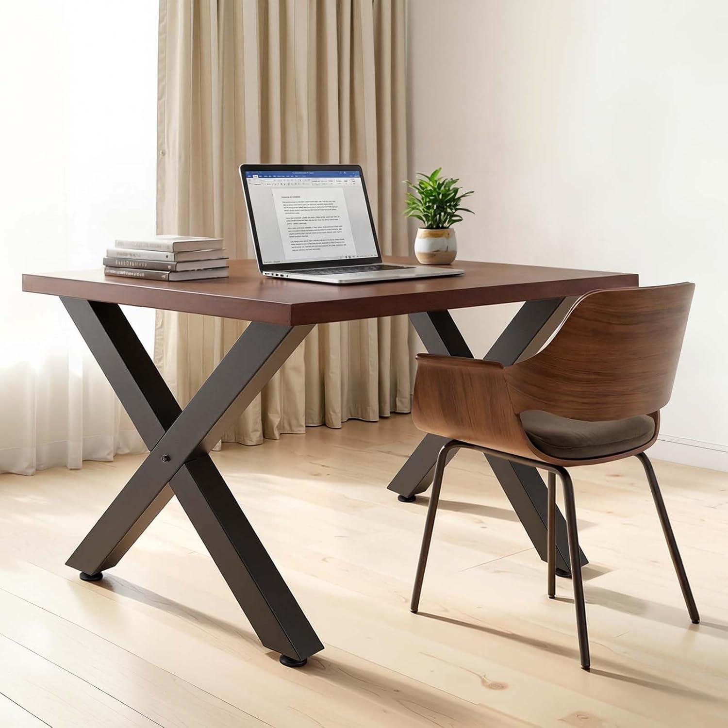 image:imageVEVOR Table Legs 295 H x 311 W Steel Furniture Legs Modular Design Easy Assembly 2204 lbs Max Load Heavy Duty for Home Office Desk Coffee Dinner Bar Tables Workbench2 PCS X Frame Black