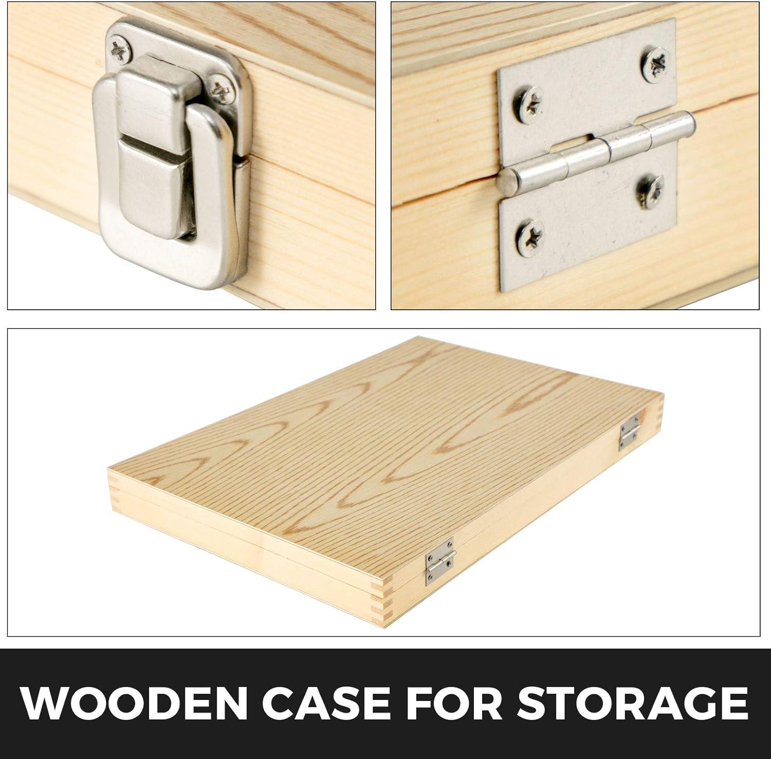 image:imageVEVOR Woodworking Lathe Chisel Set 8 Pieces HSS Steel Blades Wood Turning Tools Wooden Case for Storage for Carving Root Furniture One Free Chisel8pcs