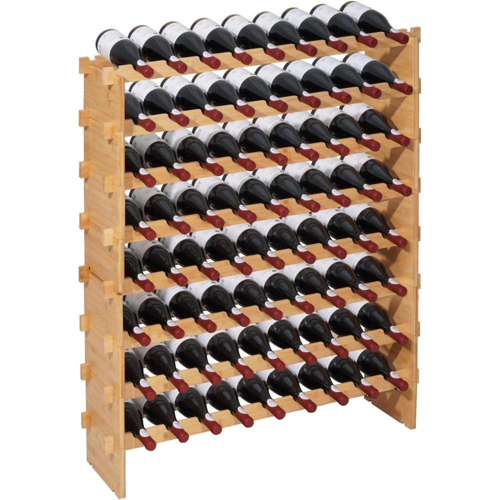image:imageVEVOR 15 Bottle Wine RackIron Freestanding Floor Wine Holder Mini Bar Stand Liquor Cabinet with Wood Tabletop for Home BarKitchenLiving RoomDining Room169L X 114W X 352H376 X 98 X 469 in