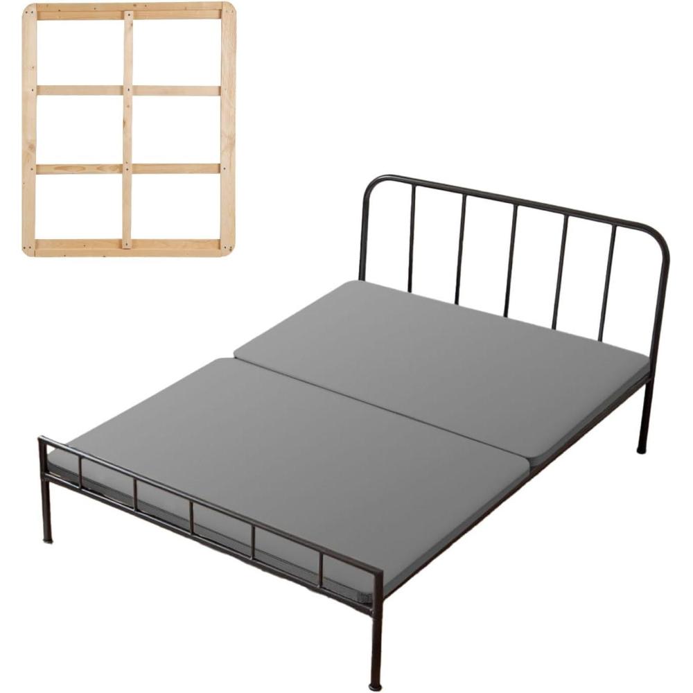 image:imageVEVOR 15 in Bunkie Board Queen Size Wooden Mattress Support for Bed Bed Board Slats with 200D Oxford Cloth Easy Assembly Support Under Mattress 4 PiecesFull