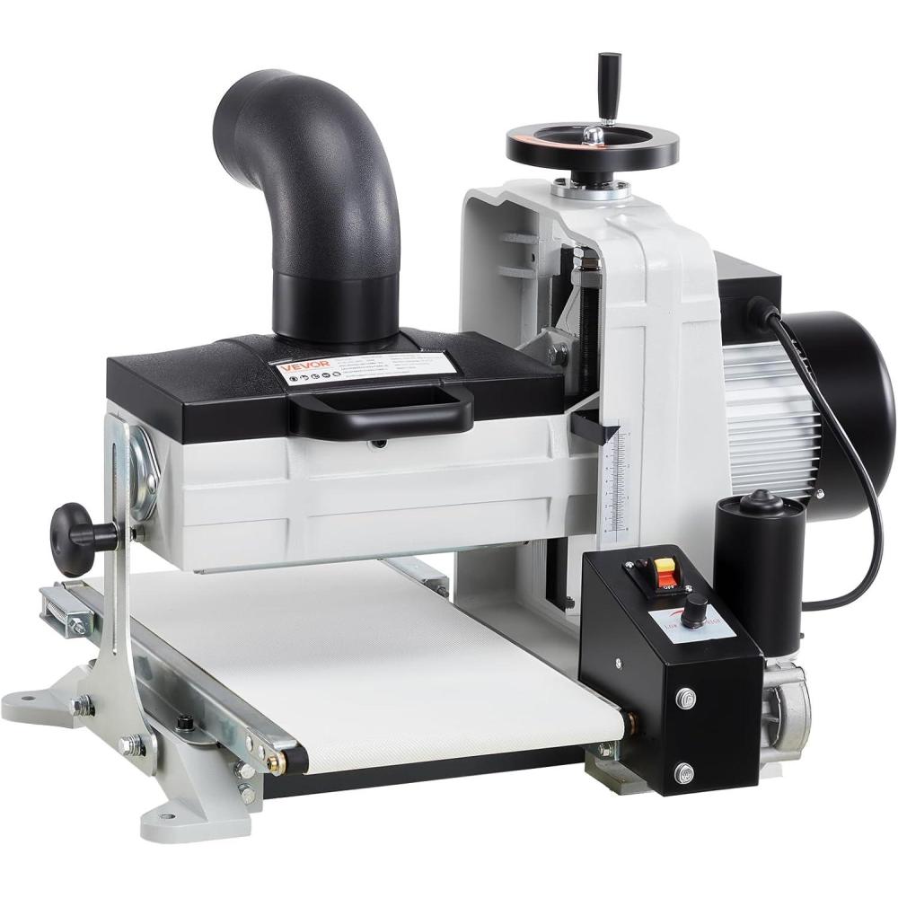 image:imageVEVOR 16 Drum Sander with Stand amp Extension Tables 15HP 1720RPM Dual Motor Drum Sander for Woodworking  Variable Speed Conveyor Belt 4 Dust Collection Port for Cabinet amp Furniture Finishing10Inch