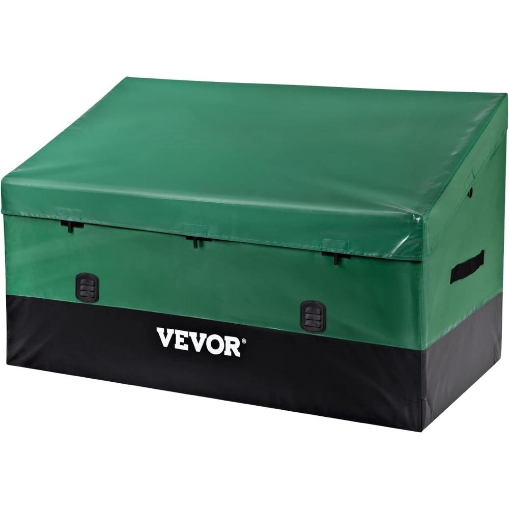 image:imageVEVOR Deck Box 100 Gallon Outdoor Storage Box 480 x 215 x 245 Waterproof PP Deckbox with Aluminum Alloy Padlock for Patio Furniture Garden Tools Outdoor Cushions Gray230gal
