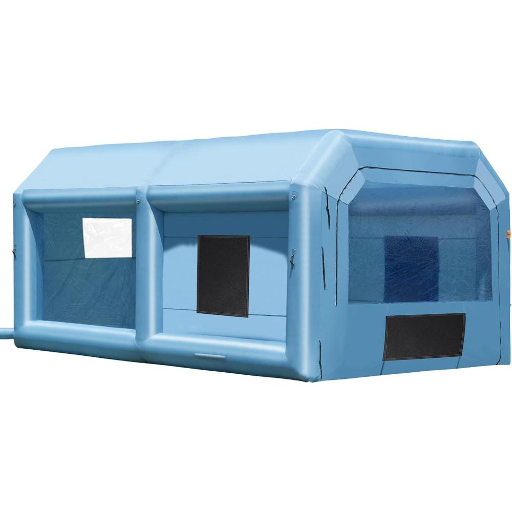 image:imageVEVOR Inflatable Paint Booth 98 x 82 x 82 ft Inflatable Spray Booth with 550W Powerful Blower and Air Filter System Portable Car Paint Booth for Motorcycle Bicycle Small Furniture Painting21x135x10ft