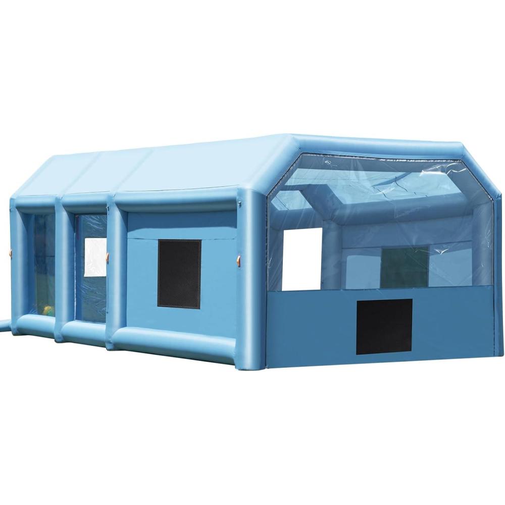 image:imageVEVOR Inflatable Paint Booth 98 x 82 x 82 ft Inflatable Spray Booth with 550W Powerful Blower and Air Filter System Portable Car Paint Booth for Motorcycle Bicycle Small Furniture Painting28x16x11Ft