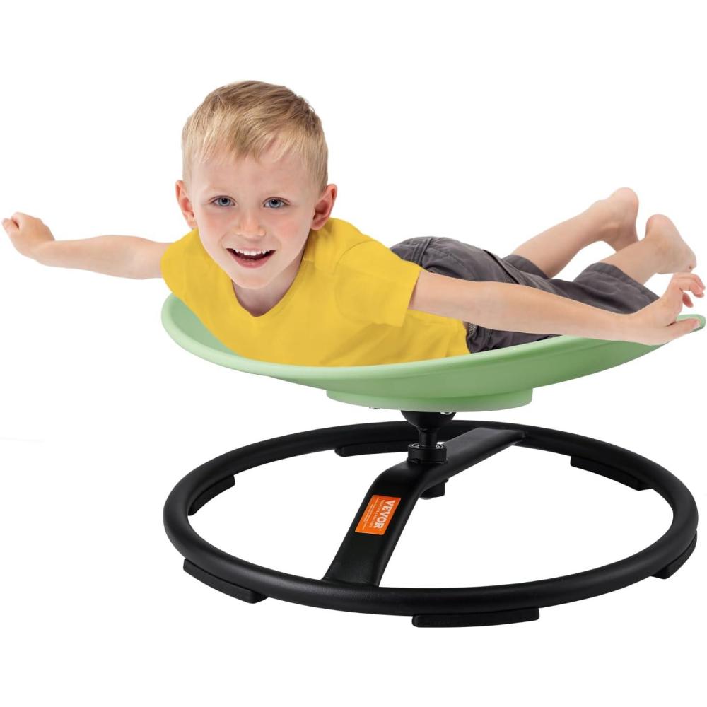 image:imageVEVOR Kids Swivel Chair 220 LBS Capacity Sensory Spinning Chair Autistic Kids Sensory Toy with NonSlip Metal Base Toddler Sit and Spin for Coordination Balance Focus Training BlueGreen