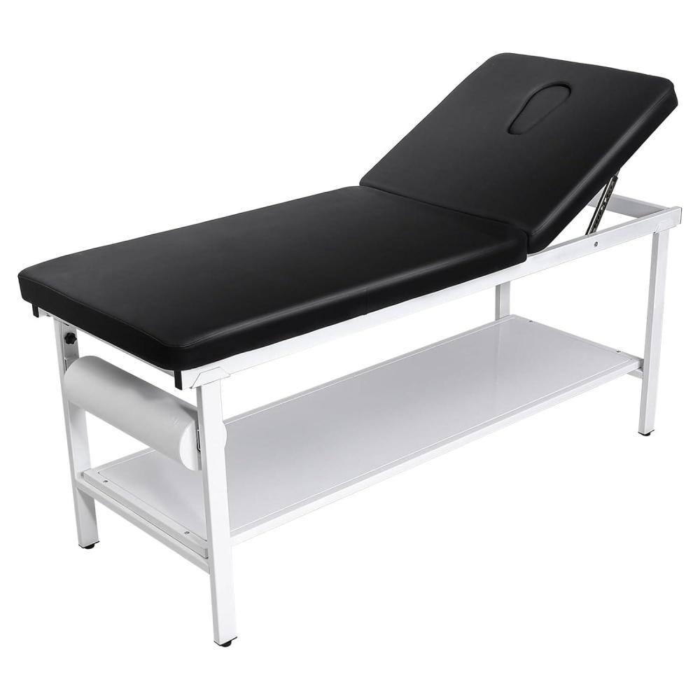 image:imageVEVOR Medical Exam Table 500LBS Loading Medical Examination Bed with 040 Adjustable Backrest Physical Therapy Exam Table with Storage Shelf amp Paper Roll Dispenser for Hospital Clinic Rehab Center