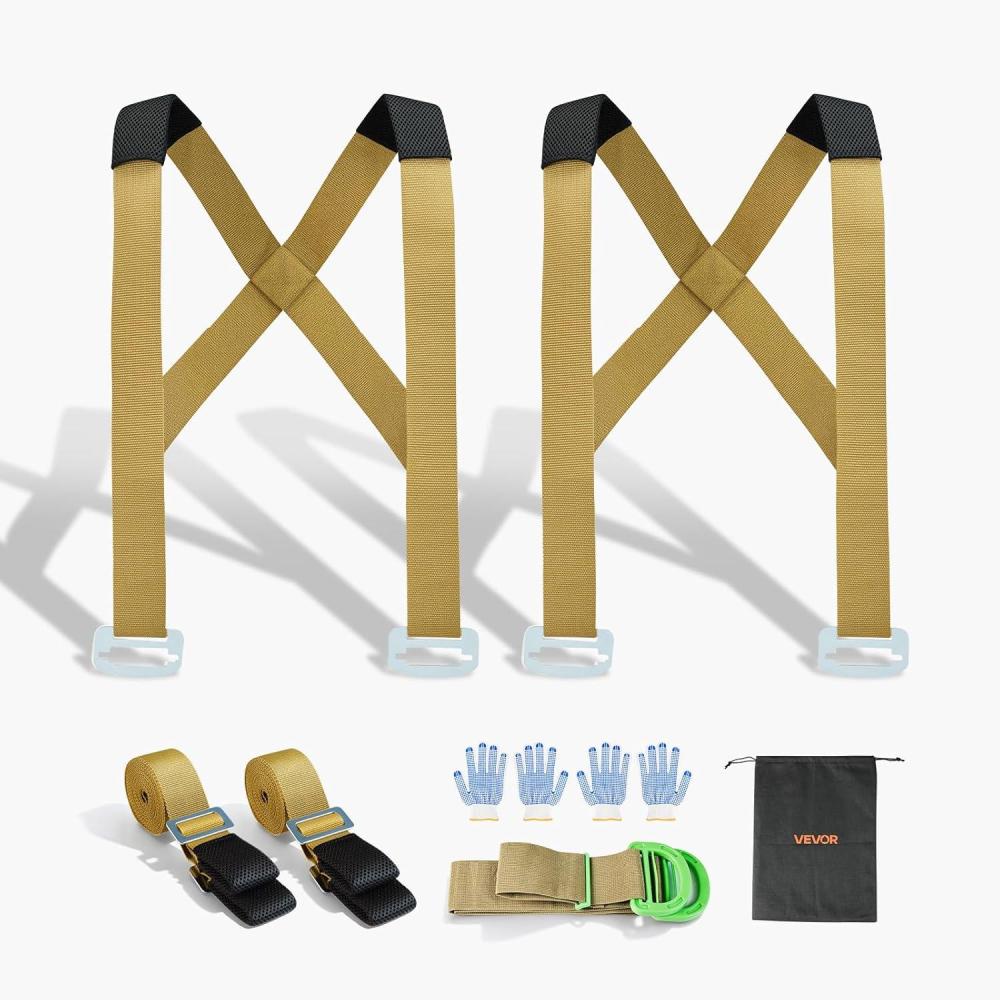 image:imageVEVOR Moving Straps 2Person Lifting and Moving System with 2 Harness Straps 2 LoadBearing amp 1 Handheld Adjustable Lifting Shoulder Move Furniture Appliances Mattresses