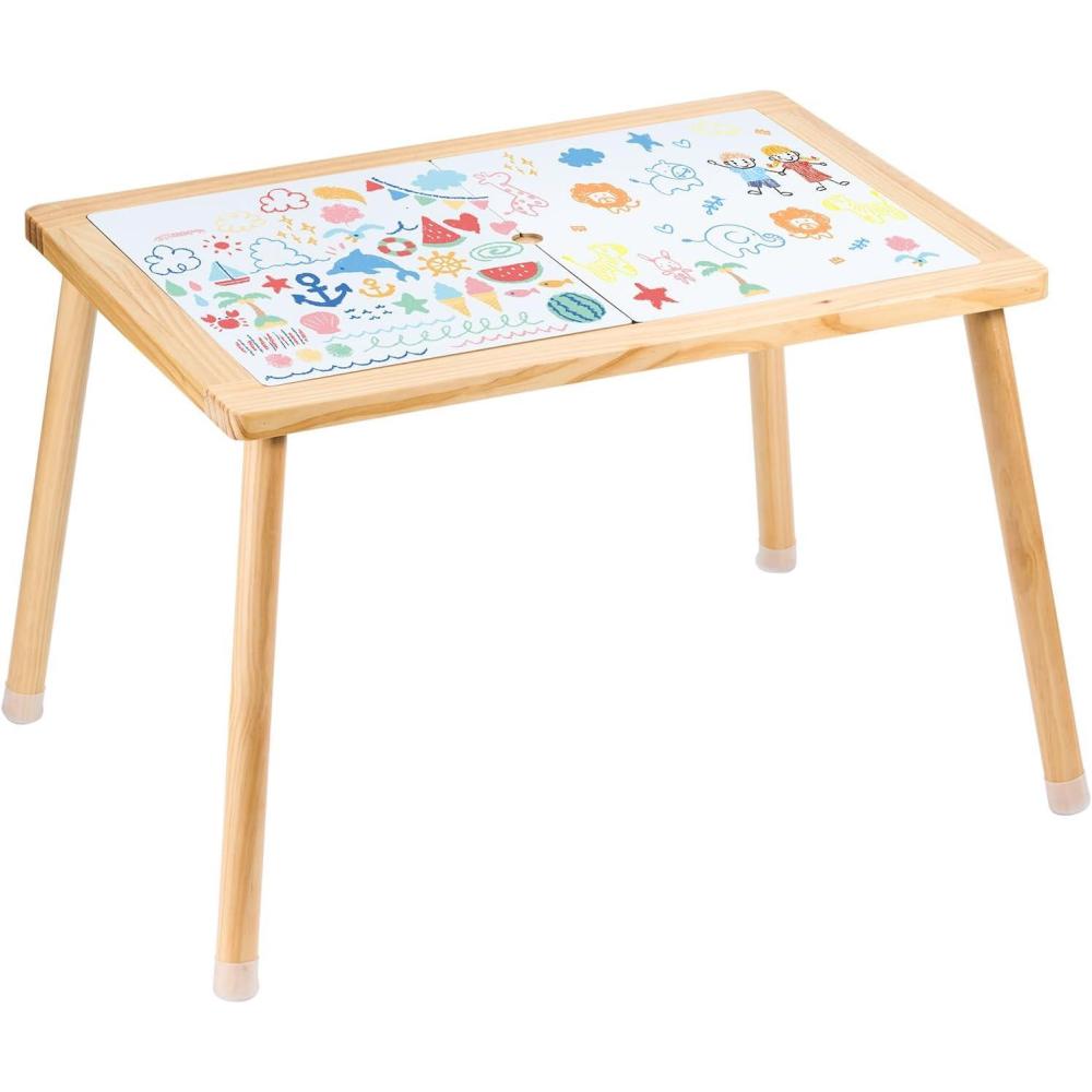 image:imageVEVOR Sensory Table for Toddlers Kids Activity Table with DoubleSided Tabletop amp NonSlip Feet IndoorOutdoor Play Activity Table Wooden Sensory Table for Drawing Studying Ideal Gift for Boy Girl