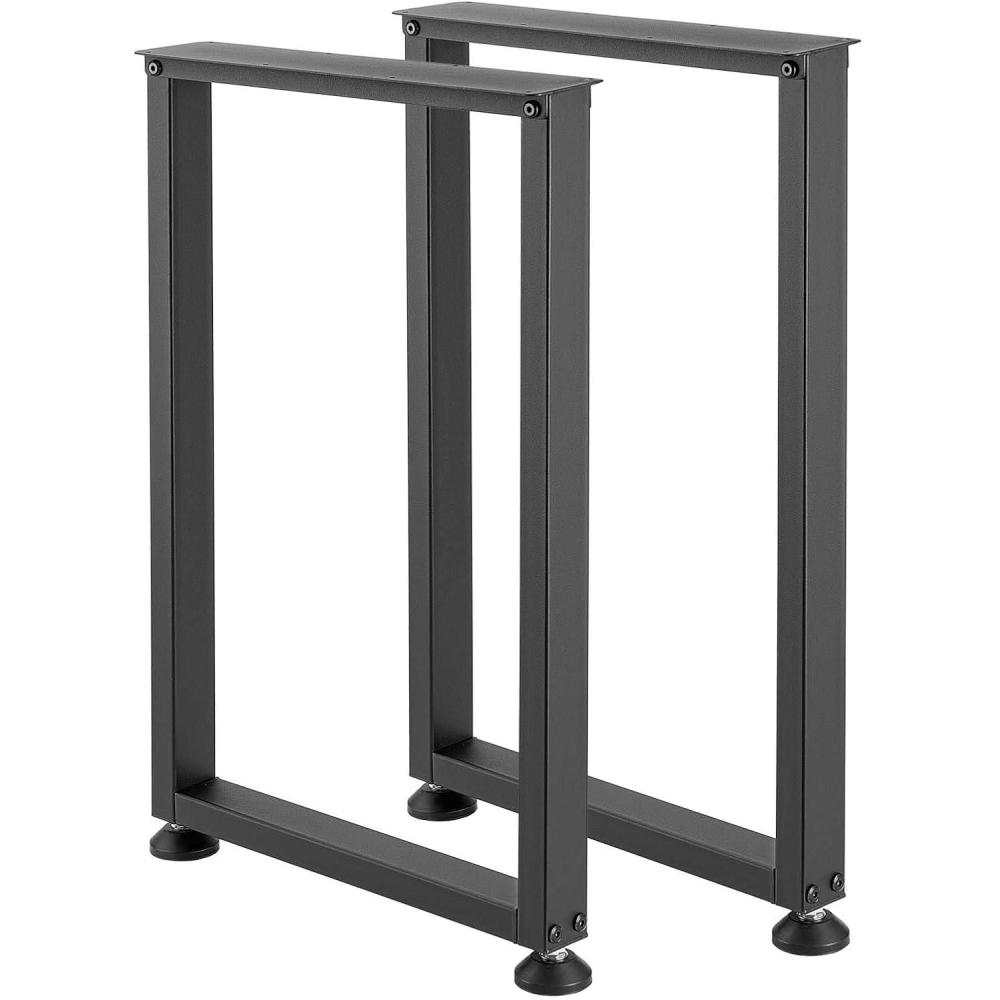 image:imageVEVOR Table Legs 291 H x 177 W Square Steel Furniture Legs Modular Design Easy Assembly 2204 lbs Max Load Heavy Duty for Home Office Desk Workbenches Dinner Bar Tables Set of 2 Black