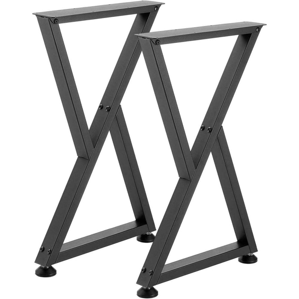 image:imageVEVOR Table Legs 291 H x 186 W Steel Furniture Legs Modular Design Easy Assembly 2204 lbs Max Load Heavy Duty Z Shape for Home Office Desk DIY Coffee Dinner Tables Workbench2 PCS Black