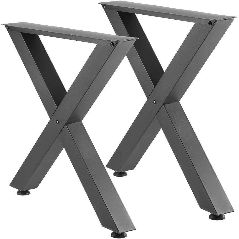 image:imageVEVOR Table Legs 295 H x 311 W Steel Furniture Legs Modular Design Easy Assembly 2204 lbs Max Load Heavy Duty for Home Office Desk Coffee Dinner Bar Tables Workbench2 PCS X Frame Black