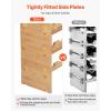 VEVOR 15 Bottle Wine Rack,Iron Freestanding Floor Wine Holder, Mini Bar Stand Liquor Cabinet with Wood Tabletop, for Home Bar,Kitchen,Living Room,Dining Room,16.9”L X 11.4”W X 35.2”H(37.6 X 9.8 X 46.9 in)