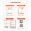 VEVOR 1.5 in Bunkie Board, Queen Size Wooden Mattress Support for Bed, Bed Board Slats with 200D Oxford Cloth, Easy Assembly Support Under Mattress, 4 Pieces(King)