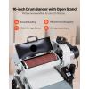 VEVOR 16″ Drum Sander with Stand & Extension Tables, 1.5HP 1720RPM Dual Motor Drum Sander for Woodworking – Variable Speed Conveyor Belt, 4″ Dust Collection Port for Cabinet & Furniture Finishing(16-Inch)