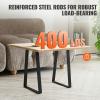 VEVOR 16 inch Trapezoid Steel Table Legs, Replacement Furniture Legs Set of 2 for DIY Coffee Tables, Modern Desks, Bench, Night Stands, Sofa, Max Load 400 lbs Heavy Duty, Quick Instalation Legs Black(Modern)