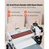 VEVOR 22″ Drum Sander with Stand & Extension Tables, 1.75HP 1440RPM Dual Motor Drum Sander for Woodworking – Variable Speed Conveyor Belt, 4″ Dust Collection Port for Cabinet & Furniture Finishing