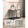 VEVOR 27″ Dog Crate Furniture With Double Doors, 2-in-1 Decorative Wooden Kennel End Table, Removable Tray, Holds up to 30 lbs for Small, Medium Dogs – Brown