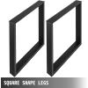 VEVOR 28 Inch Adjustable Furniture Legs, Square Reinforced Steel Office Table Legs Set of 2 for DIY, Max Load 1000 lbs Heavy Duty Desk Legs, Quick Instalation & Rich Accessories Legs Black(28″H x 23.6″W)