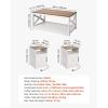 VEVOR 3 Pieces Farmhouse Coffee Table Sets, 40 Inch Industrial Coffee Table with 2 End Tables, Easy Assembly Coffee and Side Tables Sets with Charging Station, for Office, Living Room & Apartment(3 Pieces)