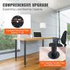 VEVOR 30 Inch Adjustable Desk Legs, Reinforced Steel Office Table Furniture Set of 4 for DIY, 1200 lbs Load Capacity Heavy Duty, Quick Installation with Adjustable Foot Cup Black(28 inch/Straight)