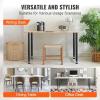 VEVOR 30 Inch Adjustable Desk Legs, Reinforced Steel Office Table Furniture Set of 4 for DIY, 1200 lbs Load Capacity Heavy Duty, Quick Installation with Adjustable Foot Cup Black(28 inch/Straight)