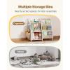 VEVOR 3-Tier Kids Bookshelf, Toy Storage Organizer for Toddler, Book Shelf for Kids Rooms with Sling Book Rack and Storage Bag, Kids Storage Book Shelves for Kids Room, Playroom, Kindergarten, Nursery(Kids Bookshelf With Toy Storage)