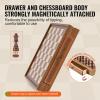 VEVOR 3-in-1 Chess Checkers Backgammon Table Set, 18 Inch Premium Wooden Chess Table, Deluxe Combo Game Table Furniture Set, Chess Set Board Game Gift for Family Board Games(Brown)