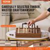 VEVOR 3-in-1 Chess Checkers Backgammon Table Set, 18 Inch Premium Wooden Chess Table, Deluxe Combo Game Table Furniture Set, Chess Set Board Game Gift for Family Board Games(Brown)