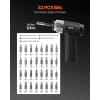 VEVOR 4V Electric Screwdriver, Cordless Screwdriver Set, 7 Torque Settings, 0.5 to 5N.m, 32 PCS 1/4 in Bits, Digital Display, LED Light, Type-C Charging, Ideal Tool for Furniture & Gaming PC(32PCS – 1/4″)