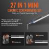 VEVOR 4V Electric Screwdriver, Cordless Screwdriver Set, 7 Torque Settings, 0.5 to 5N.m, 32 PCS 1/4 in Bits, Digital Display, LED Light, Type-C Charging, Ideal Tool for Furniture & Gaming PC(5/32in 4V)